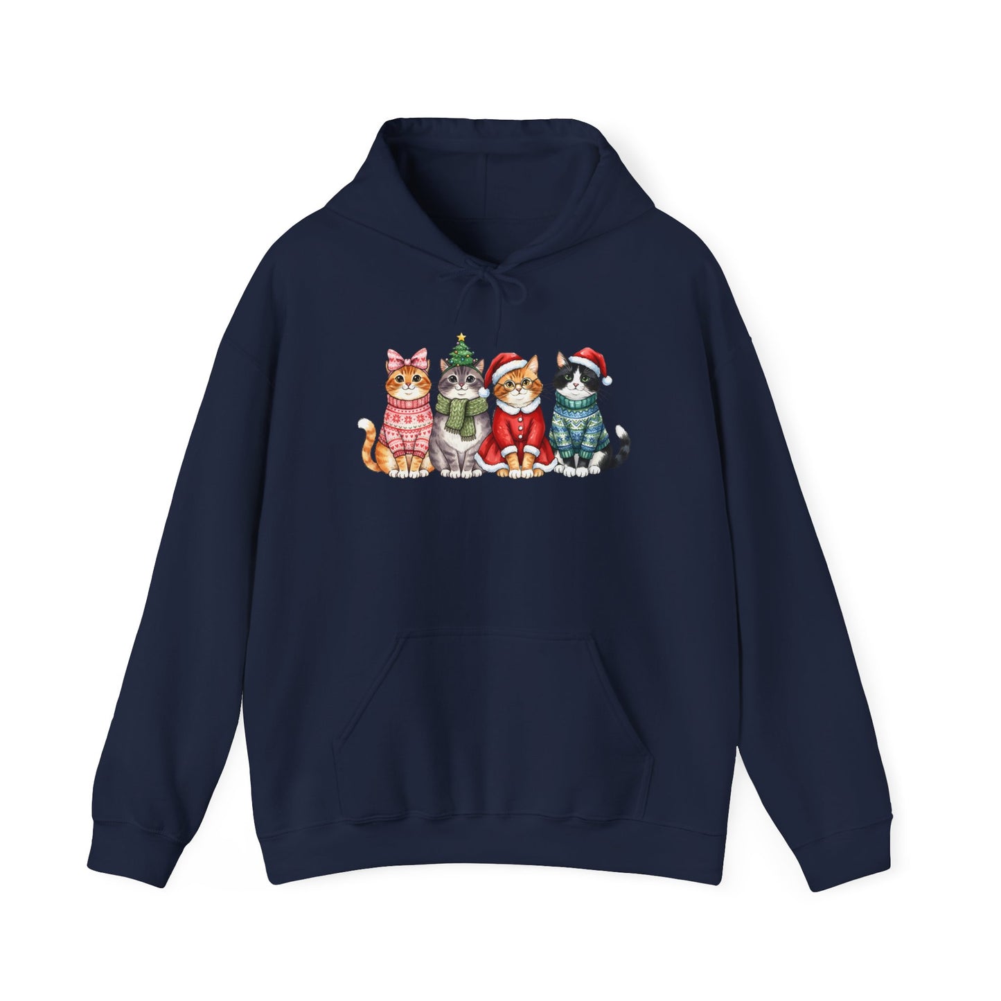 Meowy Christmas Crew Adult Heavy Blend™ Hooded Sweatshirt