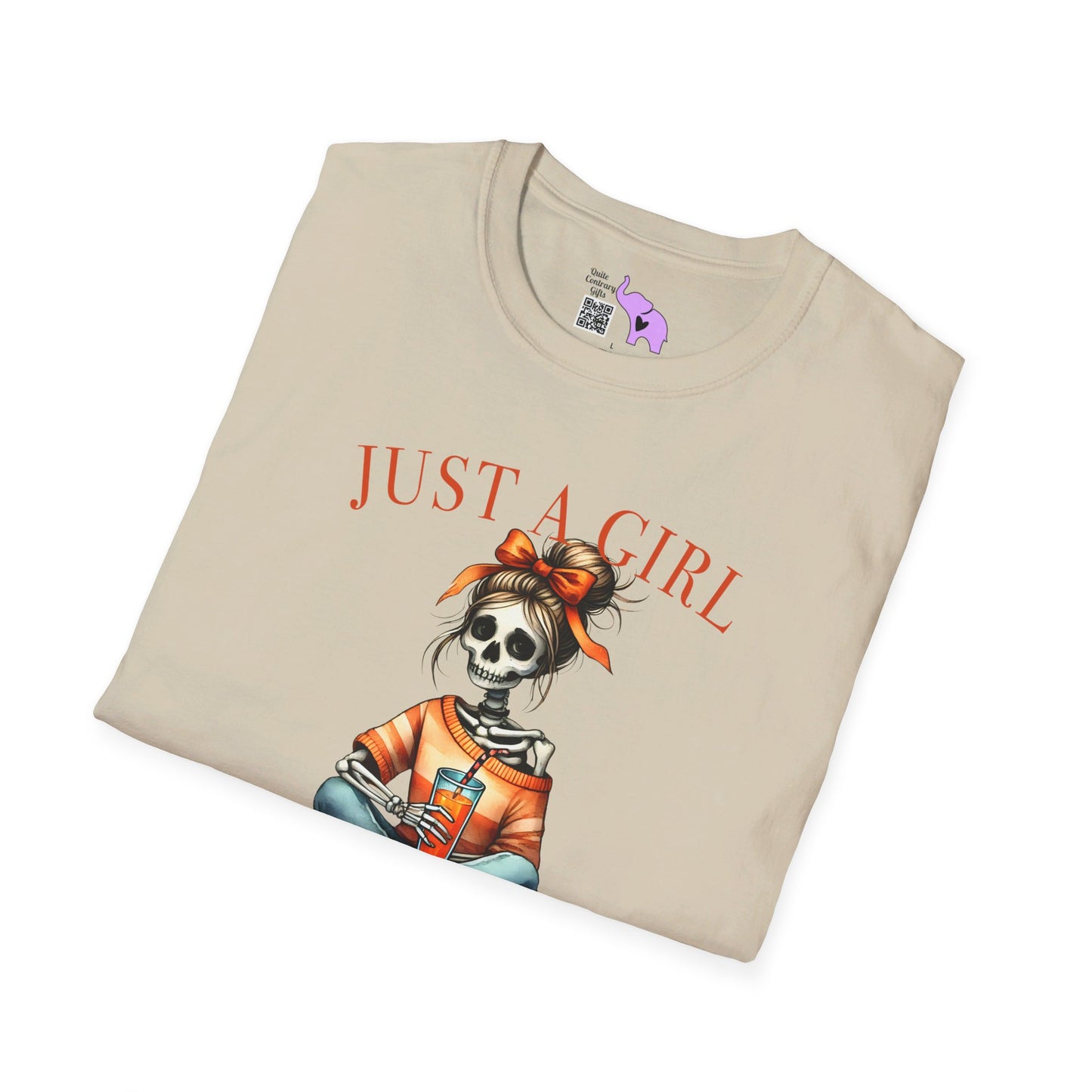 Just A Girl Who Loves Pumpkin Spice Skeleton T-shirt