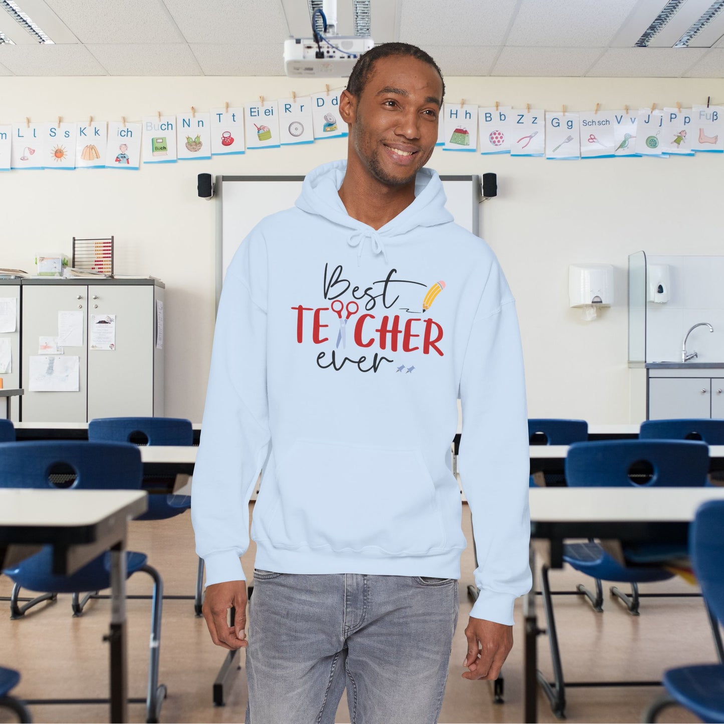 Best Teacher Ever Heavy Blend™ Hooded Sweatshirt