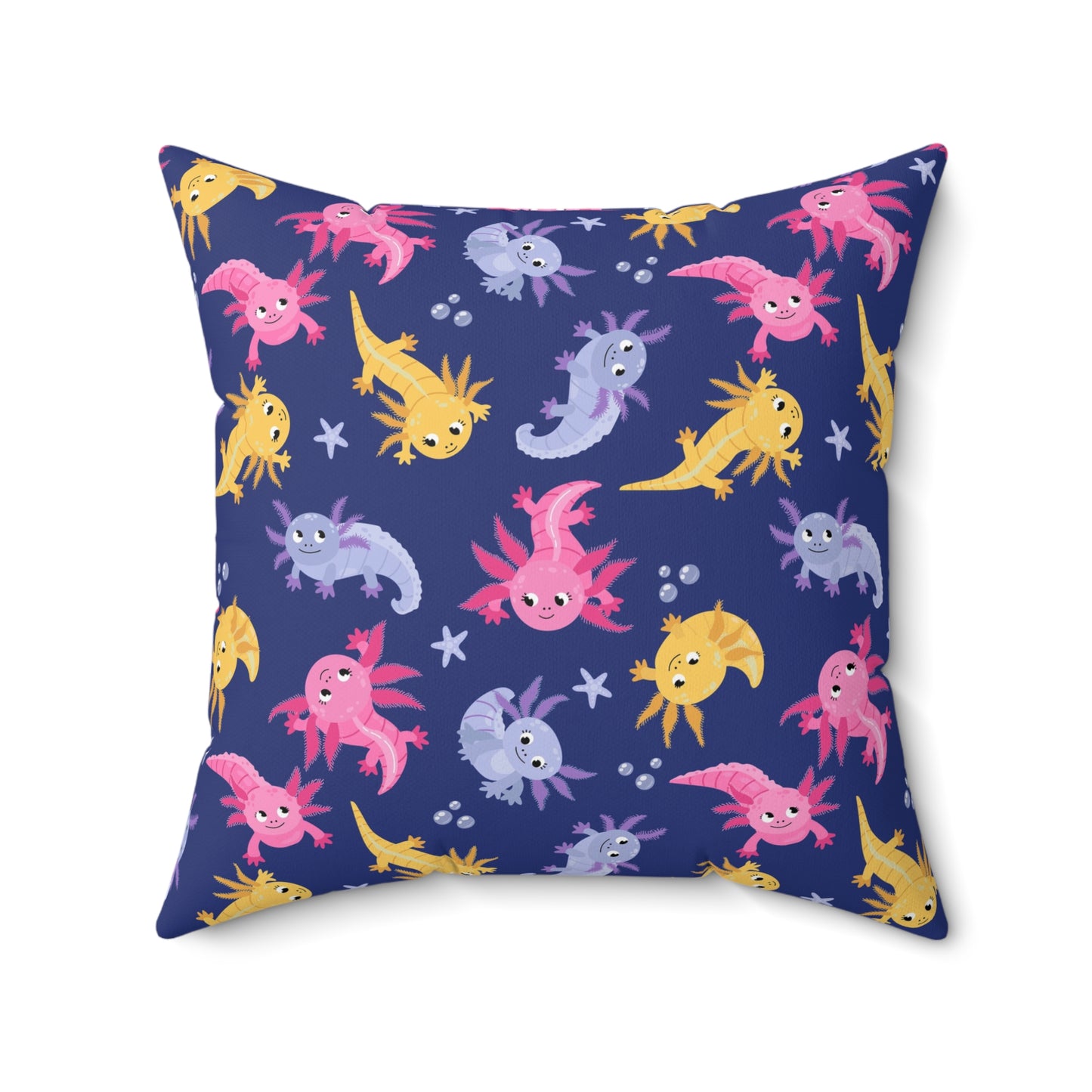 Axolotl Lagoon Throw Pillow