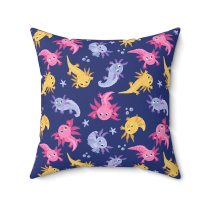 Axolotl Lagoon Throw Pillow