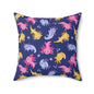 Axolotl Lagoon Throw Pillow
