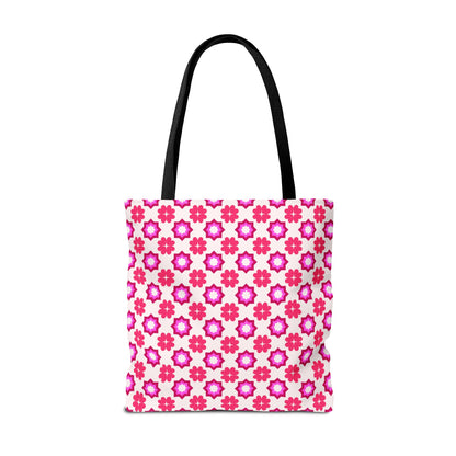 Rosy Star Garden Canvas Tote Bag