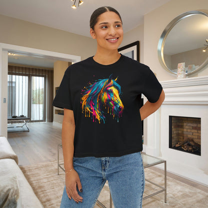 Colorful Horse Women's Boxy Tee