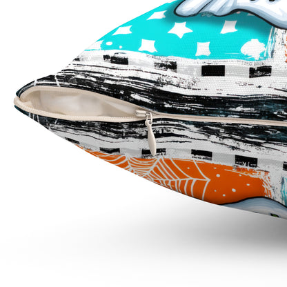 Bloom & Boo Patchwork Throw Pillow