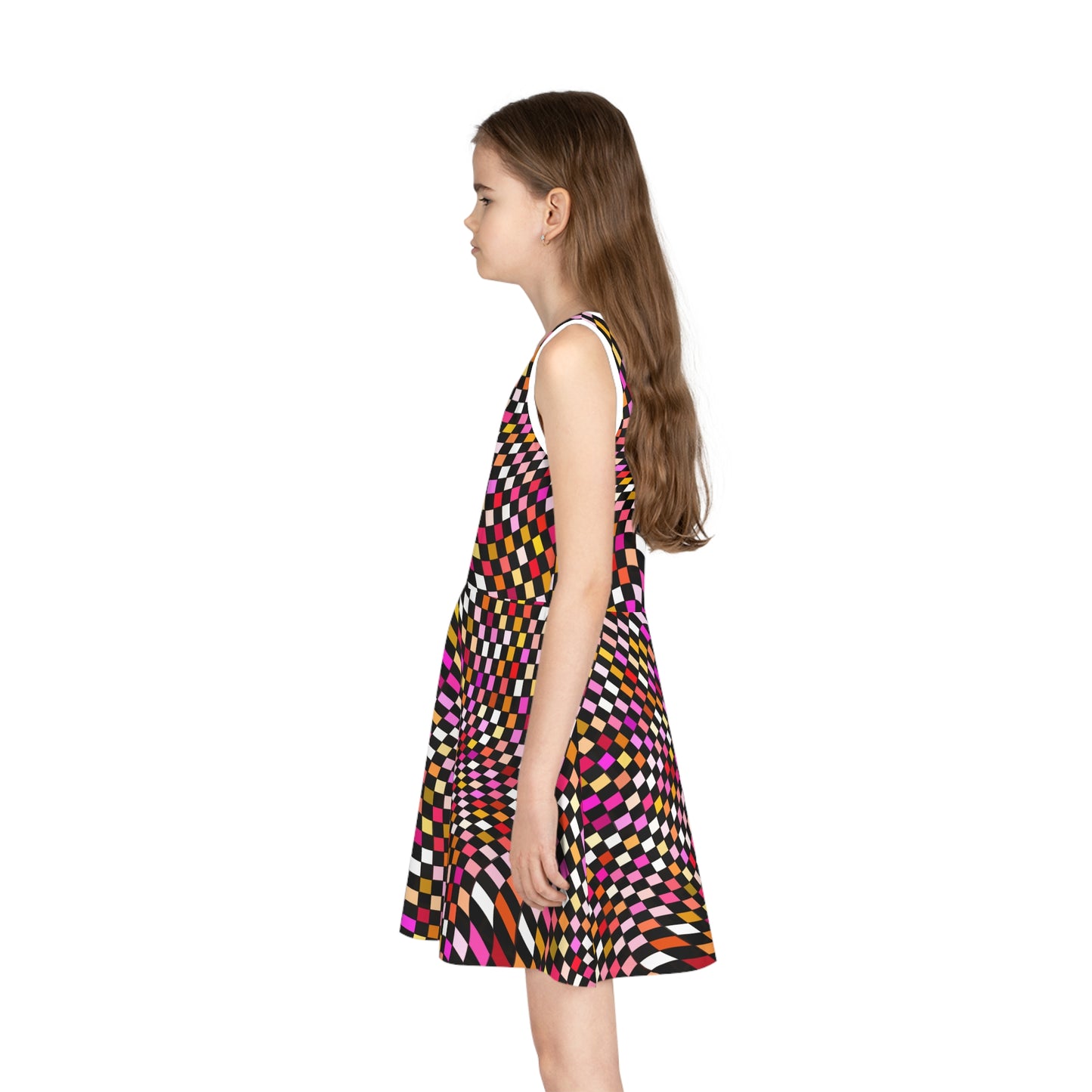 Warped Red Checkered Girls Sundress