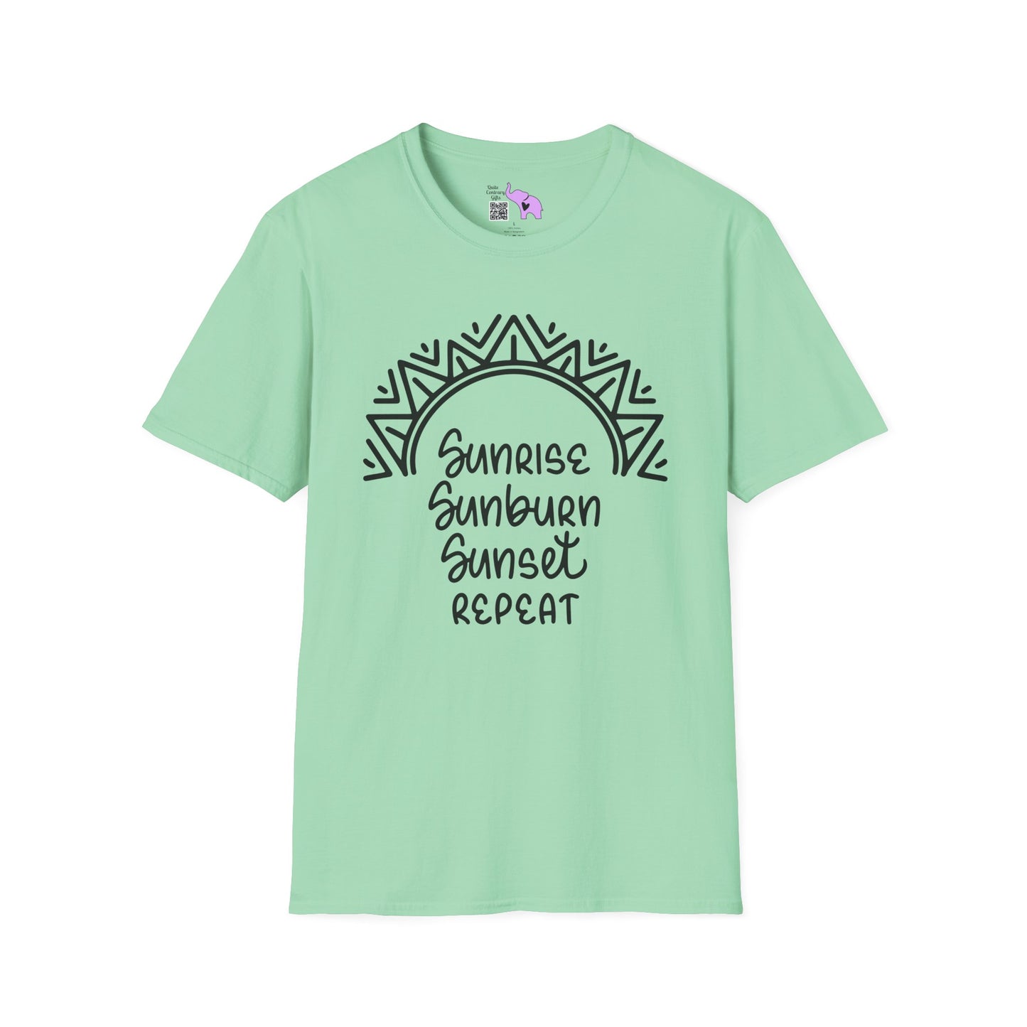 Sunrise Sunburn Sunset Repeat (2) Adult T-shirt