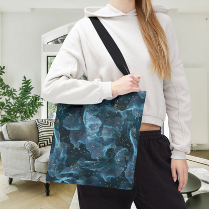 Midnight Sheer & Lace Canvas Tote Bag