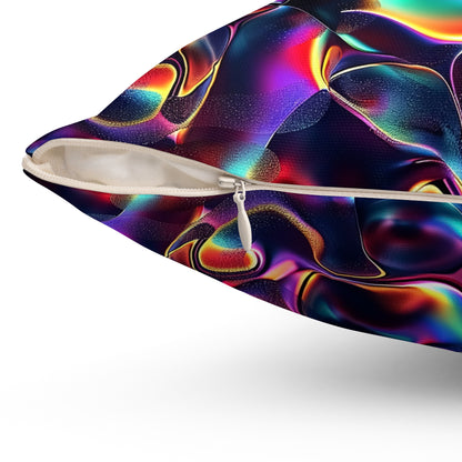 Holographic Mirage Throw Pillow
