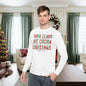 Santa Claus Hot Cocoa Christmas Adult Long Sleeve Tee