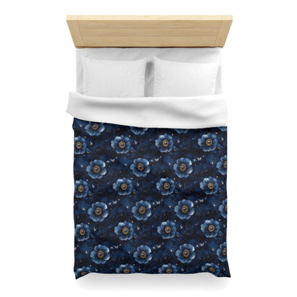 Midnight Sky Blossoms Microfiber Duvet Cover
