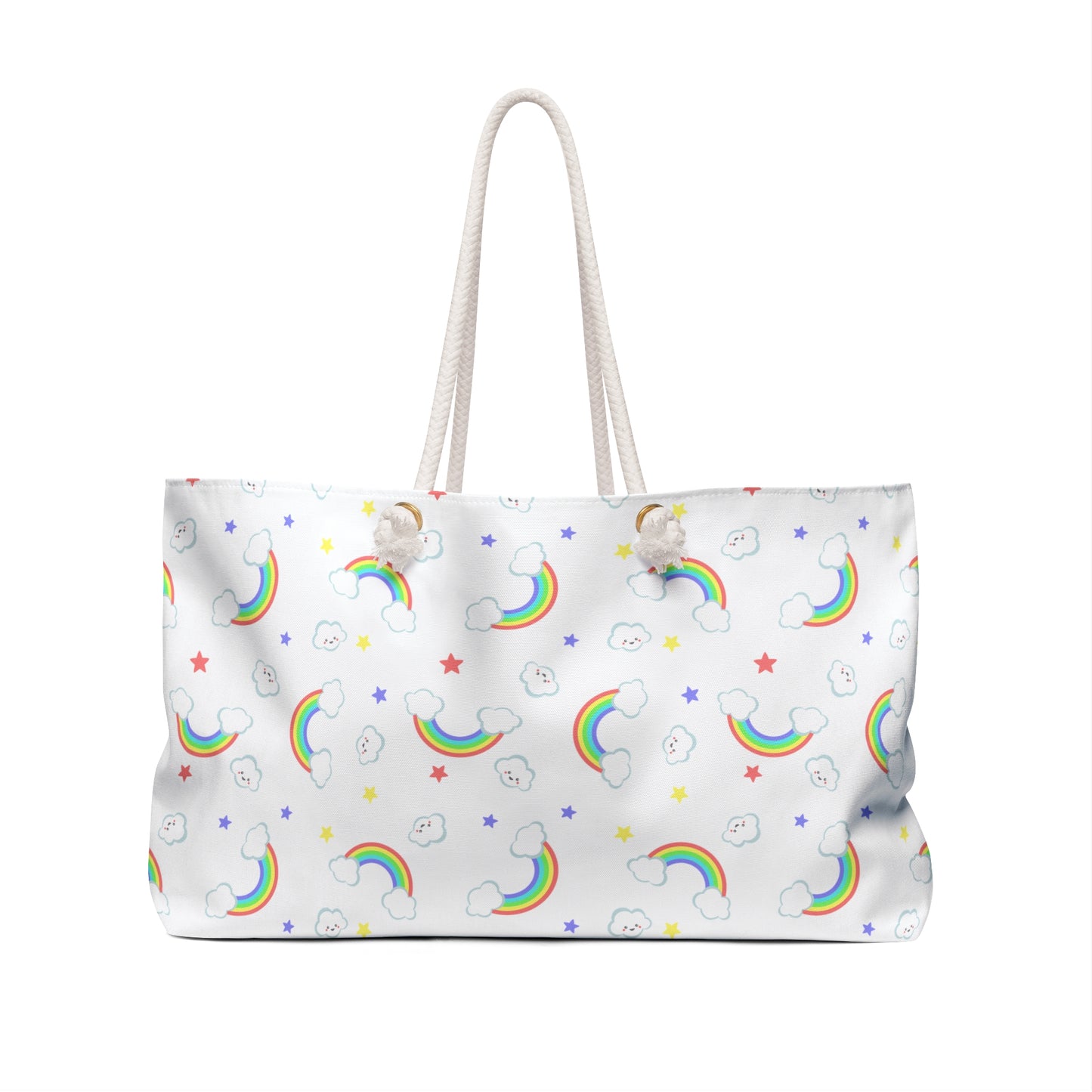 Rainbow Smiles & Stars Weekender Bag