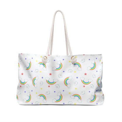 Rainbow Smiles & Stars Weekender Bag