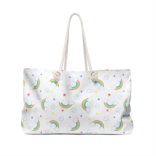Rainbow Smiles & Stars Weekender Bag