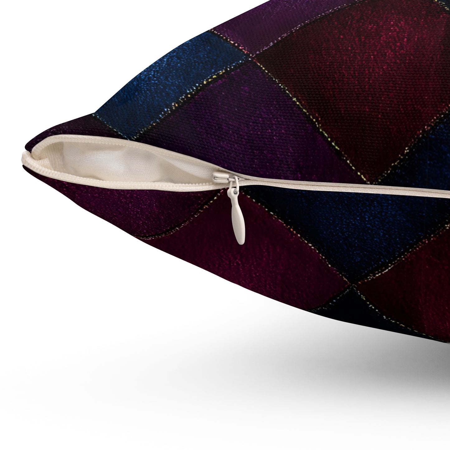 Velvet Patchwork Print Throw Pillow