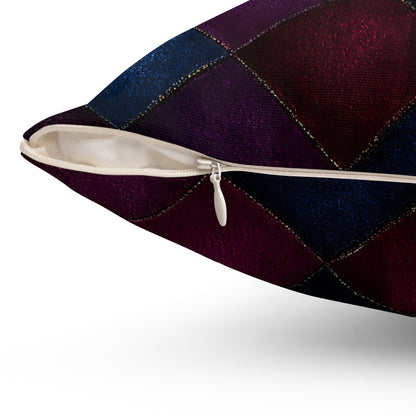 Velvet Patchwork Print Throw Pillow