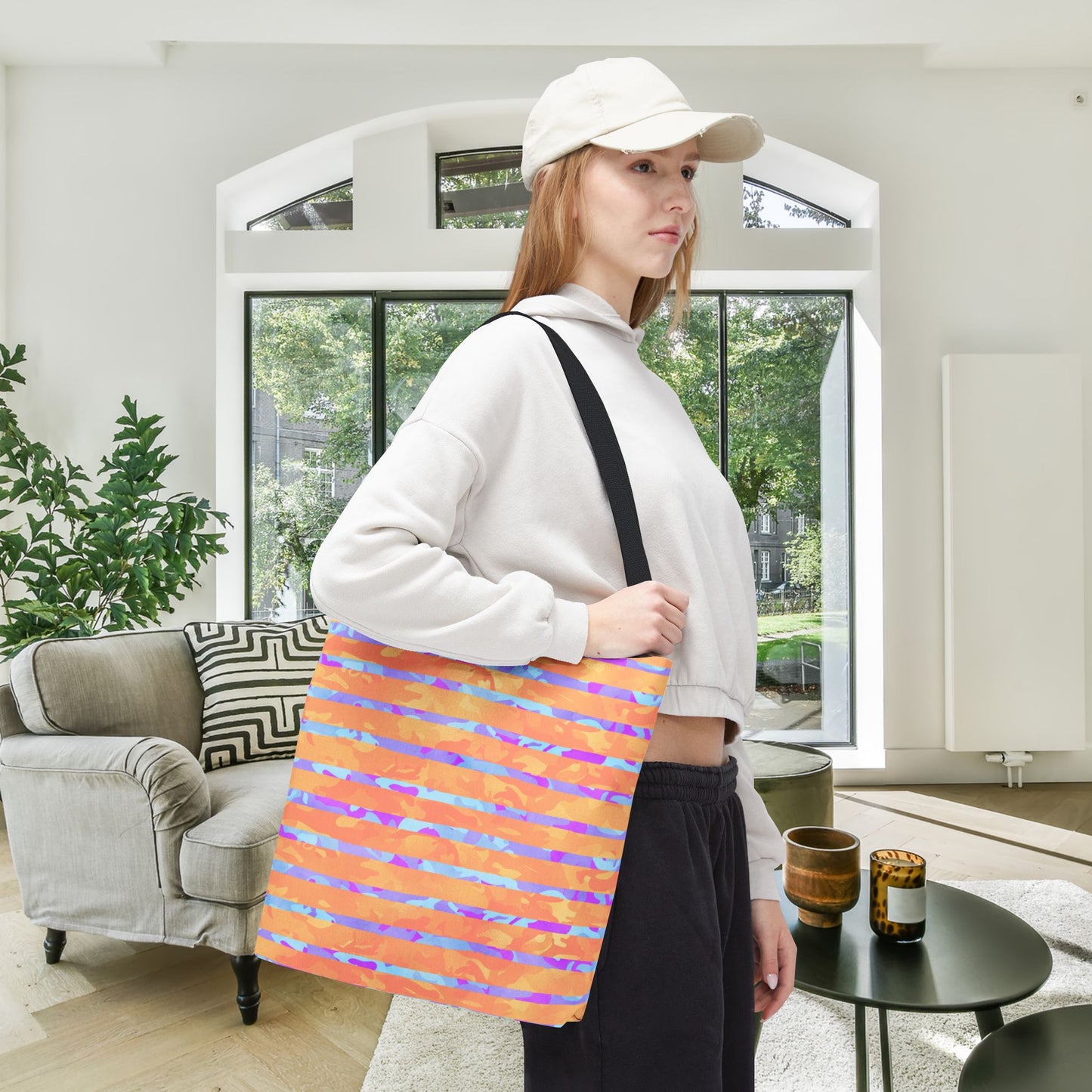 Split Spectrum Camo Canvas Tote Bag