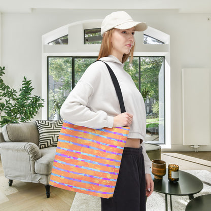 Split Spectrum Camo Canvas Tote Bag