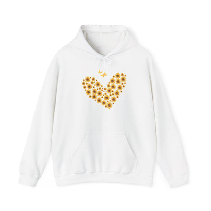 Sunflower Heart & Butterflies Heavy Blend™ Hooded Sweatshirt