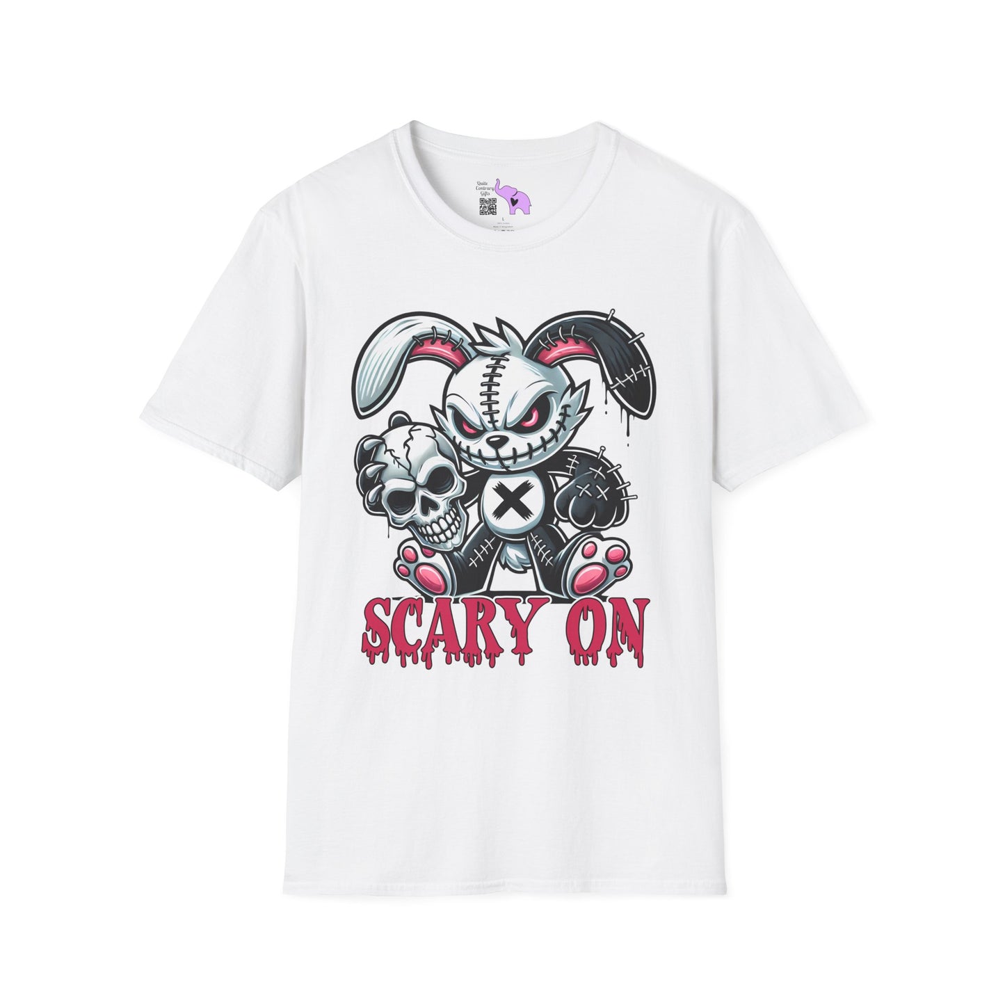 Scary On Voodoo Bunny Adult T-shirt