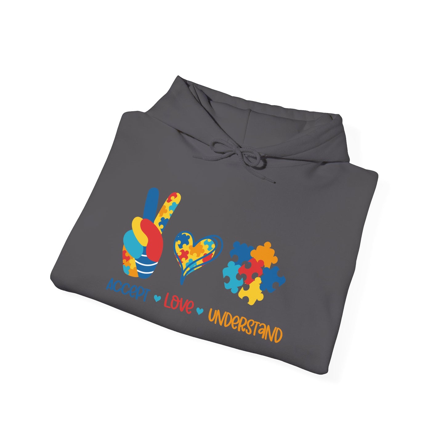 Accept Love Understand (Autism) Heavy Blend™ Hooded Sweatshirt