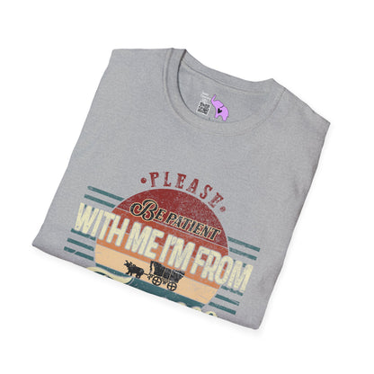 Please Be Patient With Me I'm From The 1900's (Retro Western) Adult T-shirt