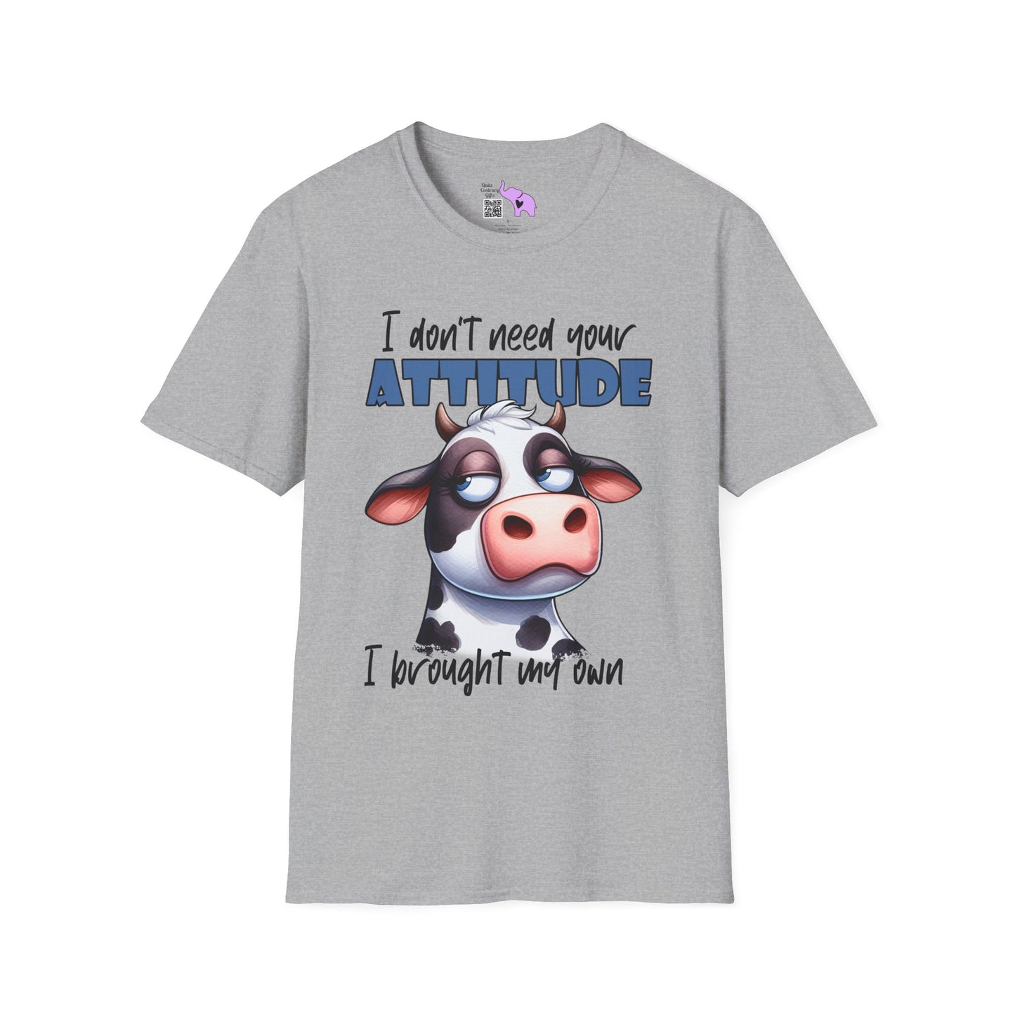 I Don't Need Your Attitude, I Brought My Own (Cow) Adult T-shirt