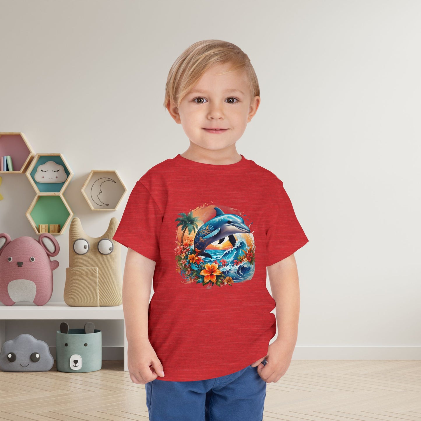 Tropical Dolphin Toddler Tee