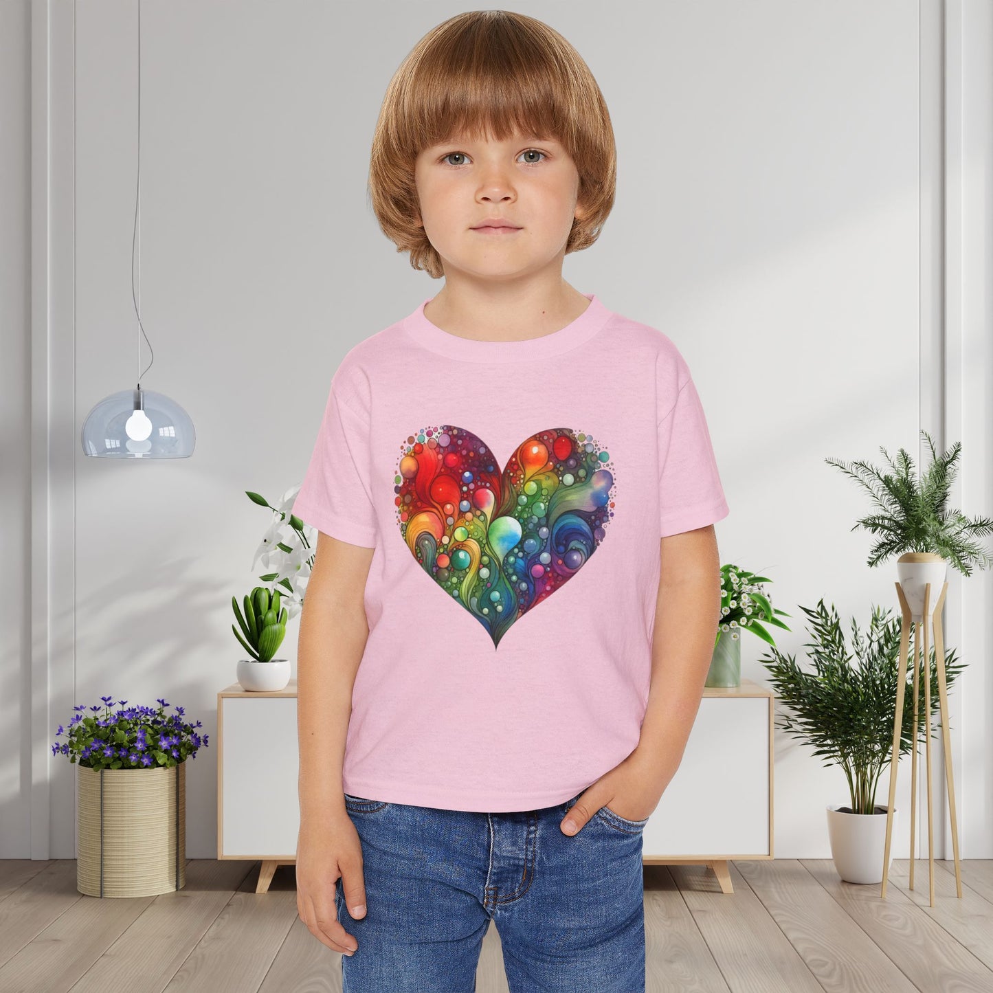 Color Burst Heart Heavy Cotton™ Toddler T-shirt