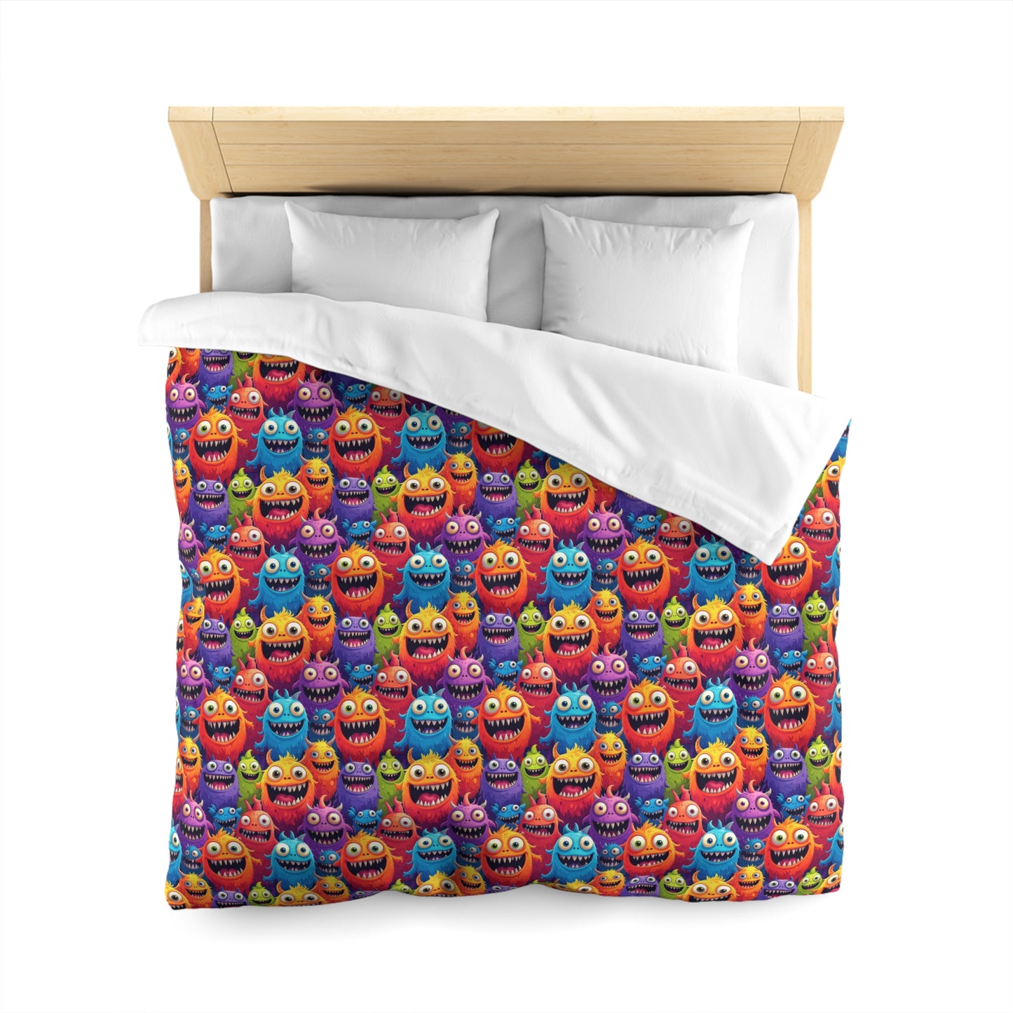 Happy Little Monsters Microfiber Duvet Cover