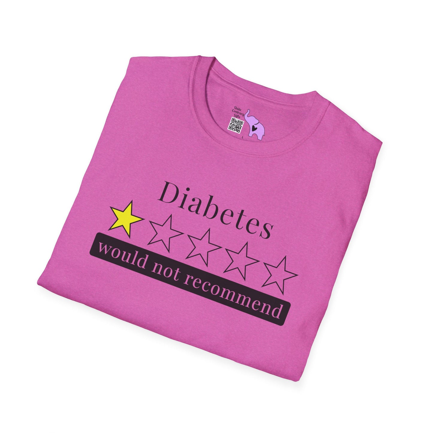 Diabetes 1 Star Would Not Recommend Adult T-shirt