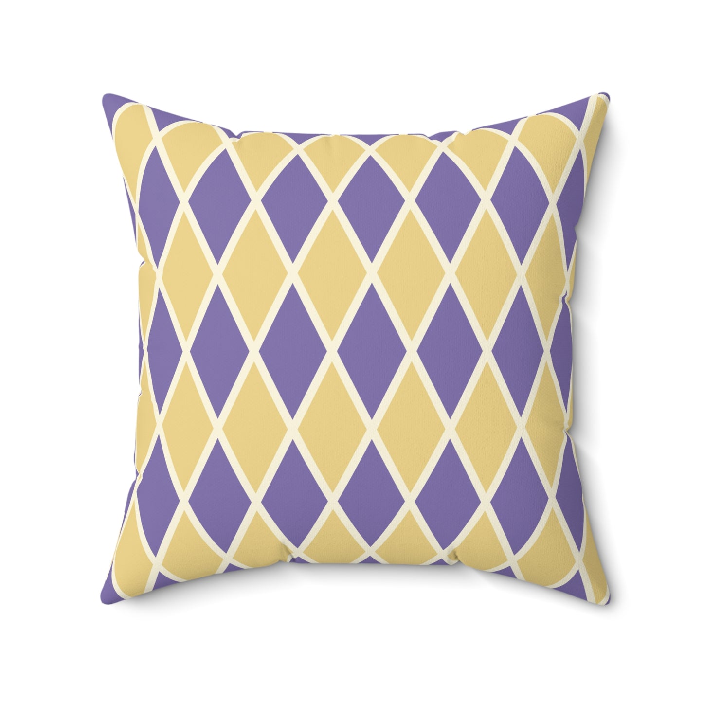 Purple/Yellow Harlequin Throw Pillow