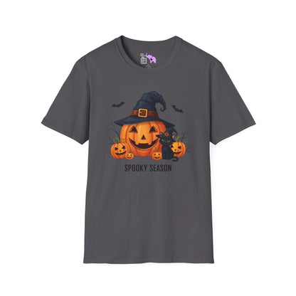 Spooky Season (Jack-O-Lantern/Black Cat) Adult T-shirt