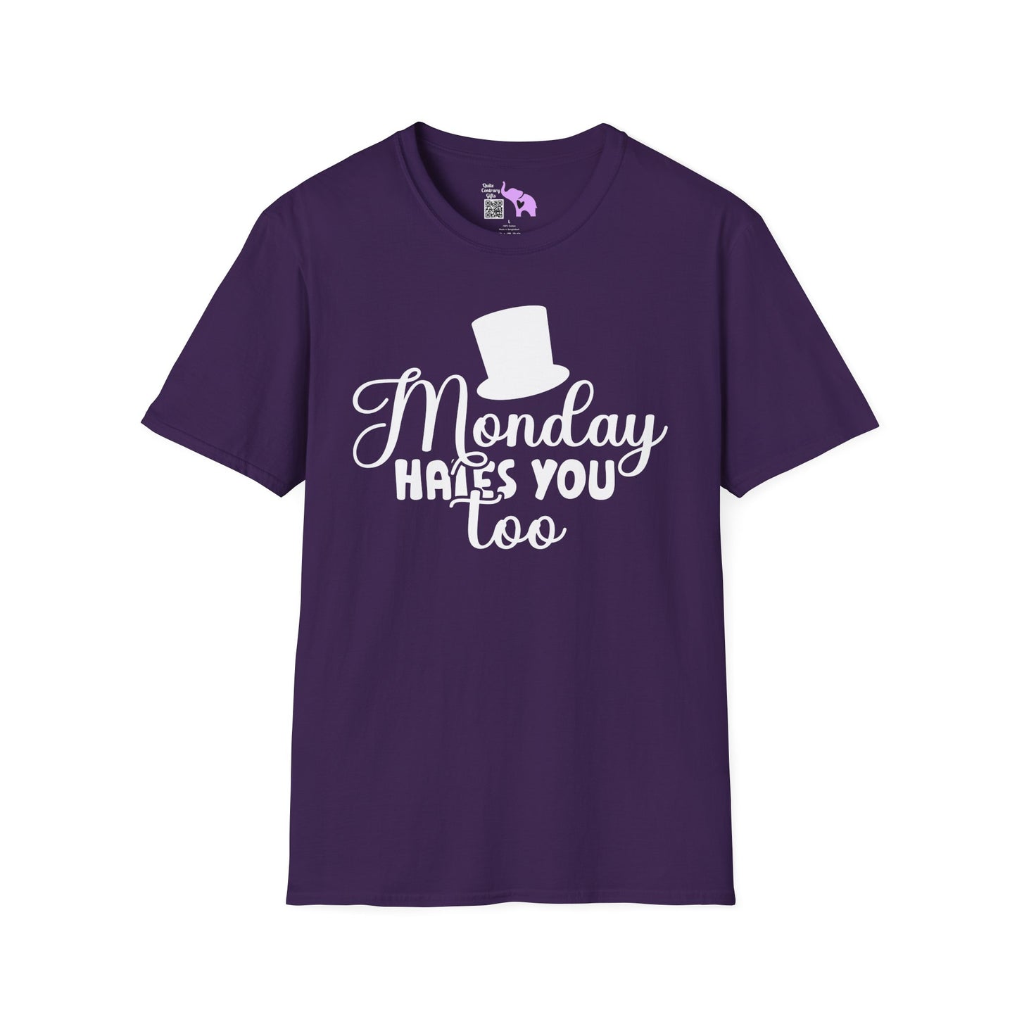 Monday Hates You Too Adult T-shirt
