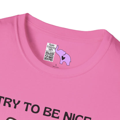 I Try To Be Nice But People Are Stupid Adult T-shirt