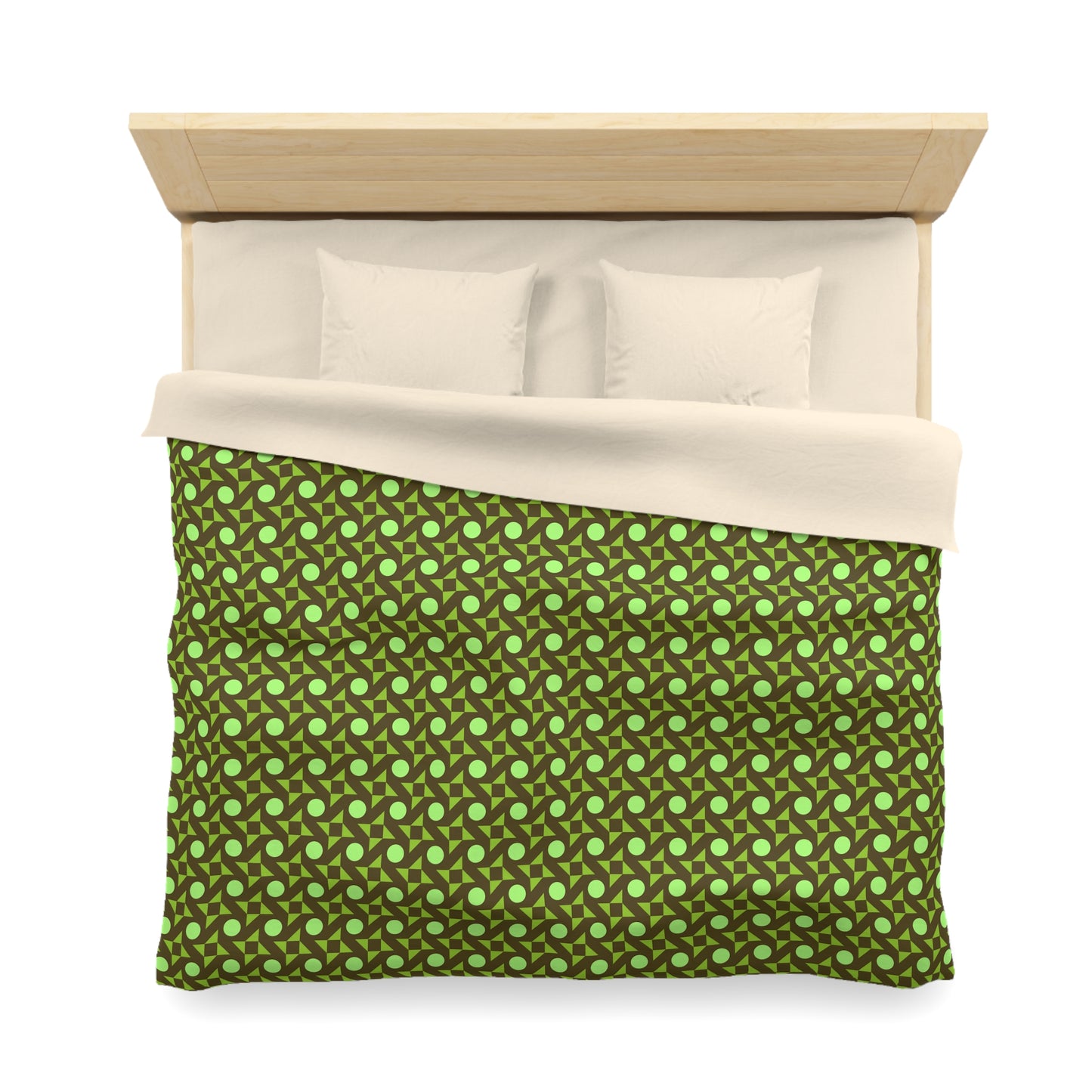 Pistachio Pinwheels Microfiber Duvet Cover