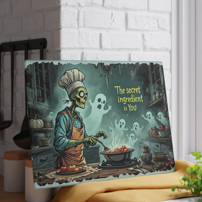 The Secret Ingredient is You Glass Cutting Board