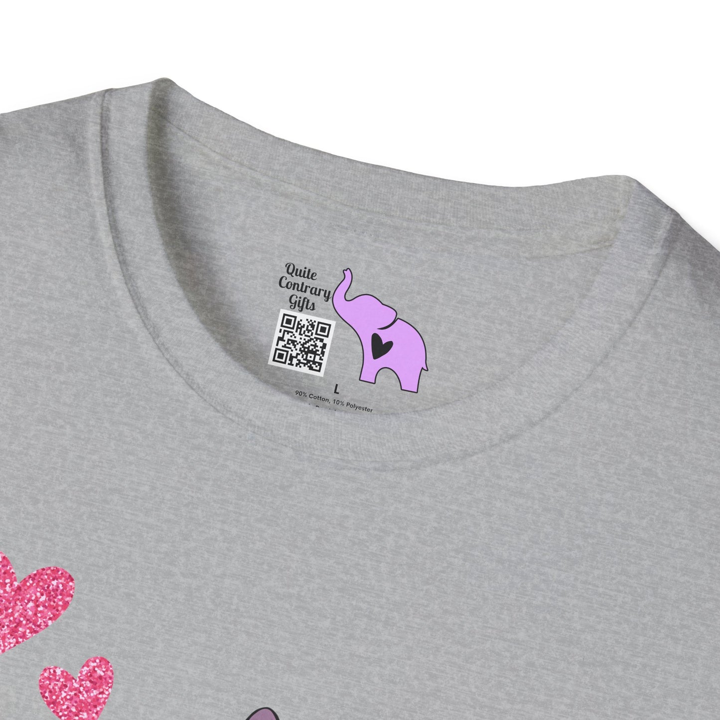 Valentine Stitch Kisses Adult Unisex Tshirt