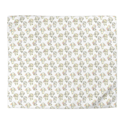 Dancing Elephants Microfiber Duvet Cover