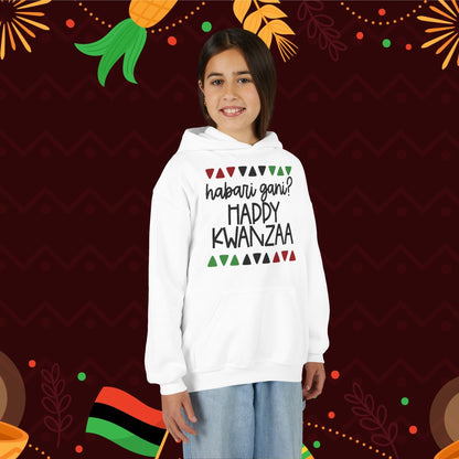 Habari Gani?Happy Kwanzaa Youth Heavy Blend Hoodie