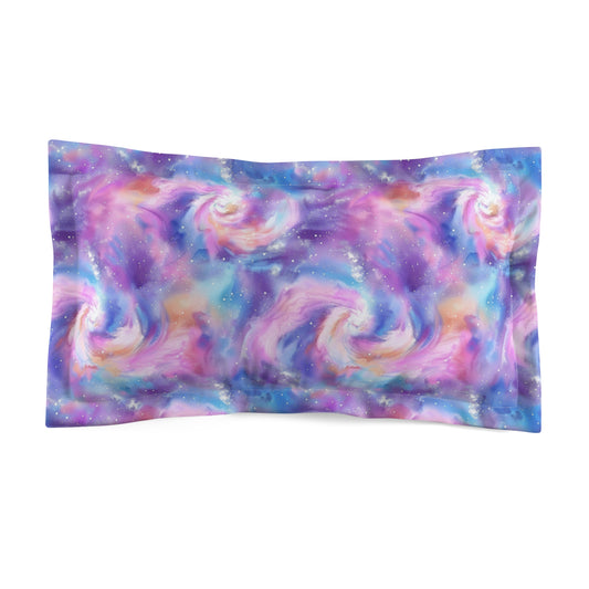 Pastel Cloud Color Swirl Microfiber Pillow Sham