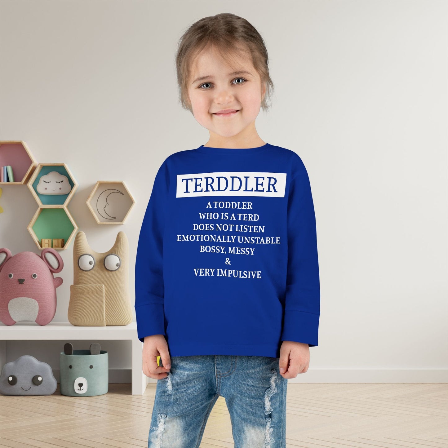 ""Terddler Definition Toddler Long Sleeve Tee