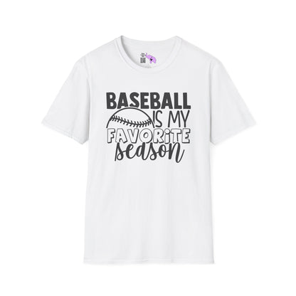 Baseball Is My Favorite Season Adult T-shirt