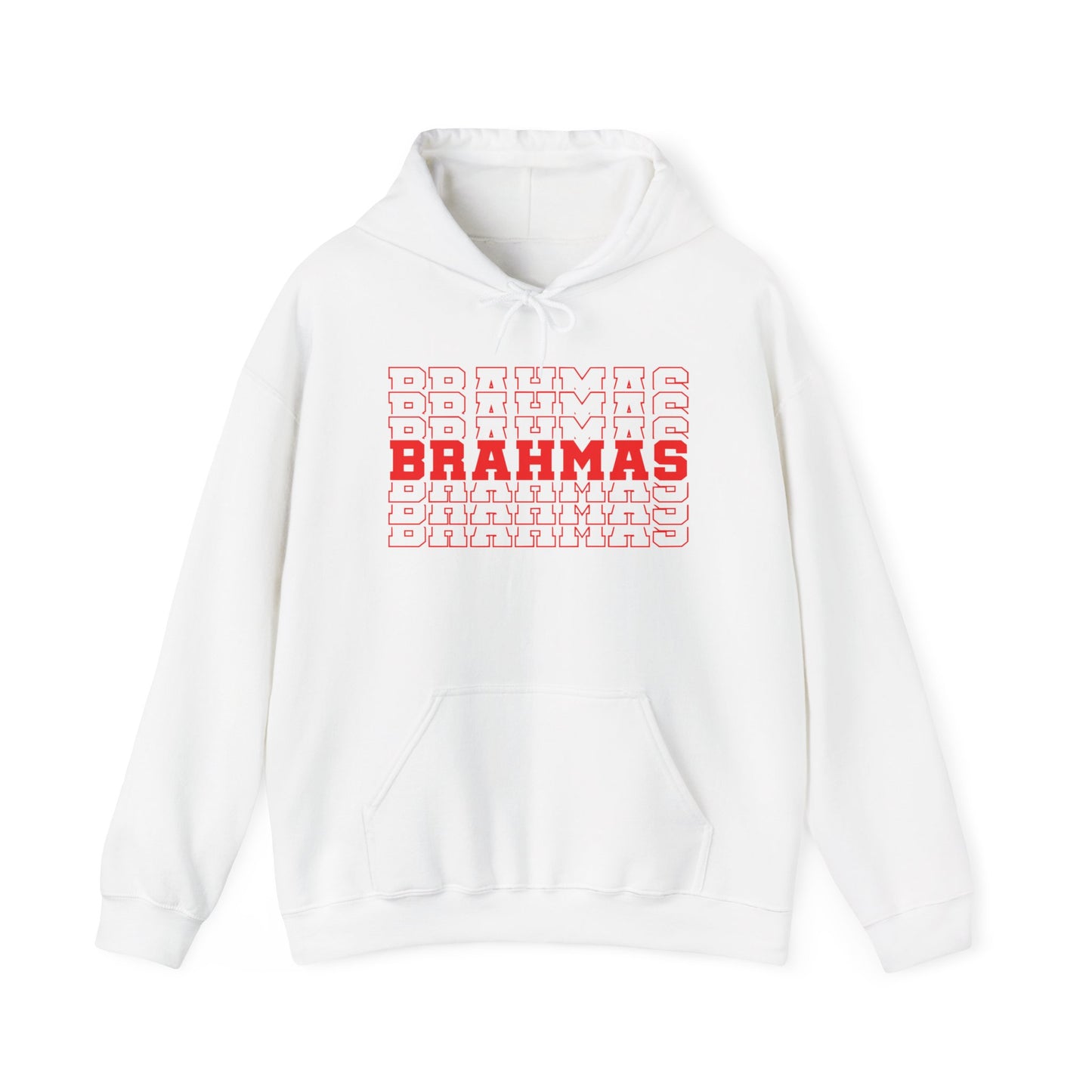 Brahmas (Stacked) Adult Heavy Blend™ Hooded Sweatshirt