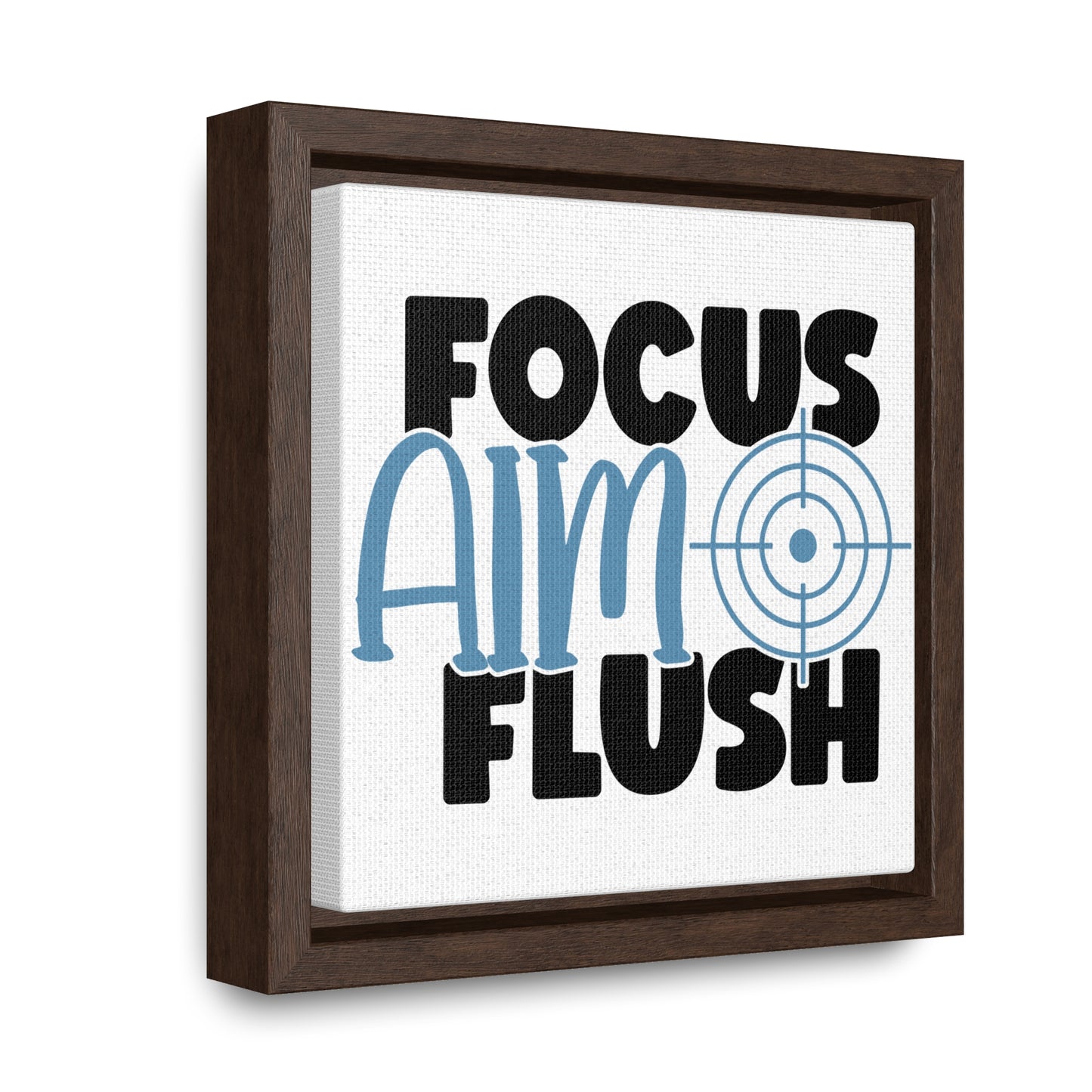 Focus, Aim, Flush Canvas Wraps, Square Frame