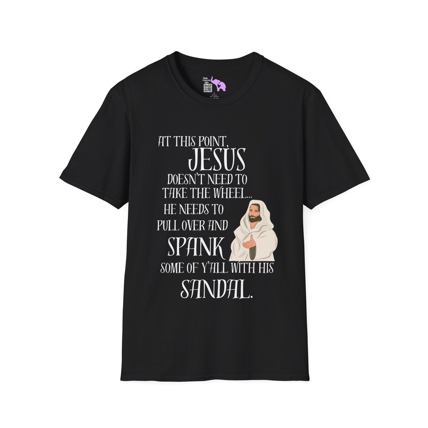 At This Point, Jesus Doesn't Need To Take The Wheel...  Adult T-shirt
