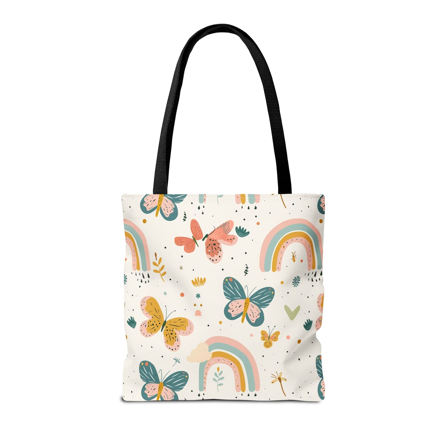 Whispering Wings & Rainbows Canvas Tote Bag