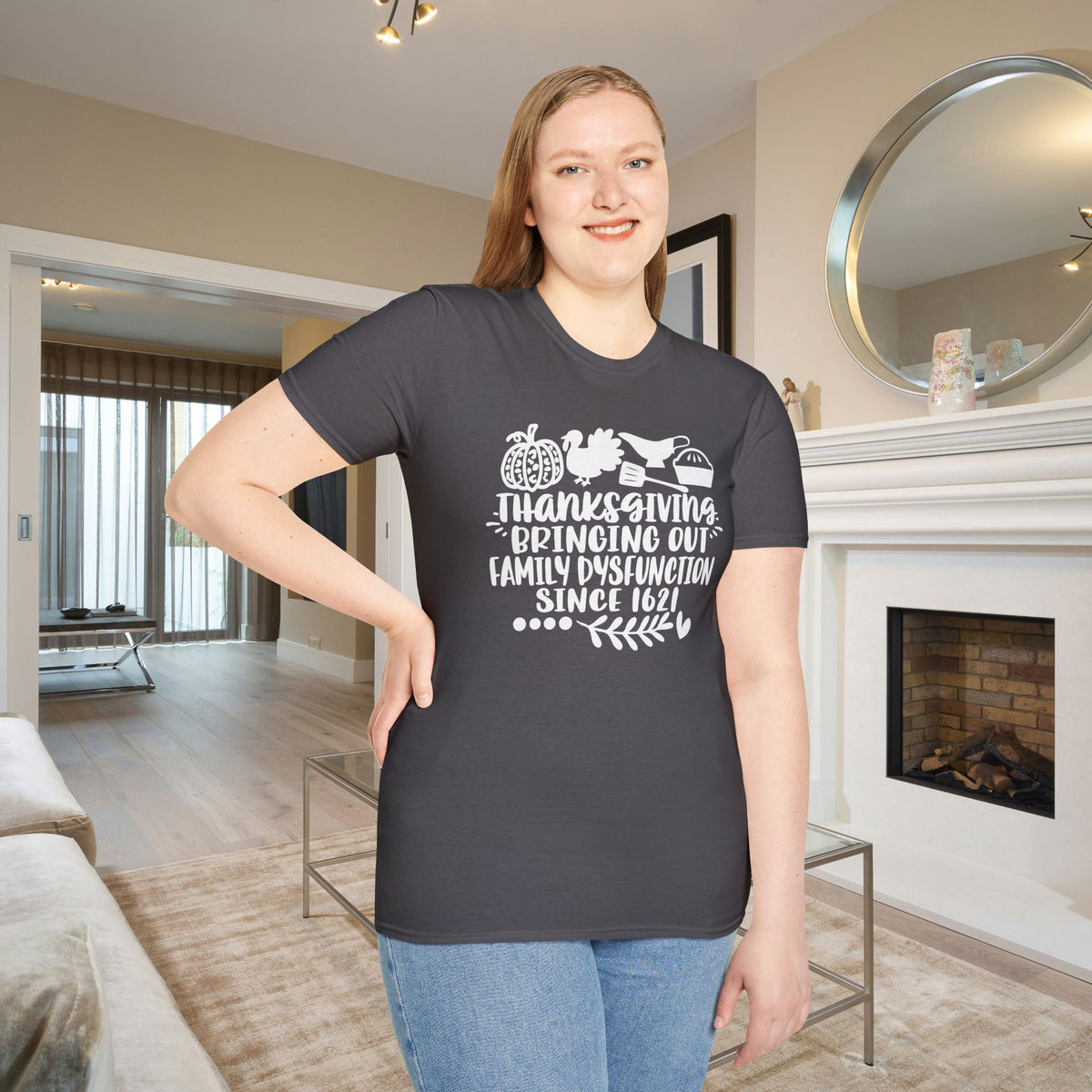 Thanksgiving Bringing Out Family Dysfunction Since 1671 Adult T-shirt