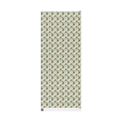 Rustic Teal Daisy Wrapping Paper