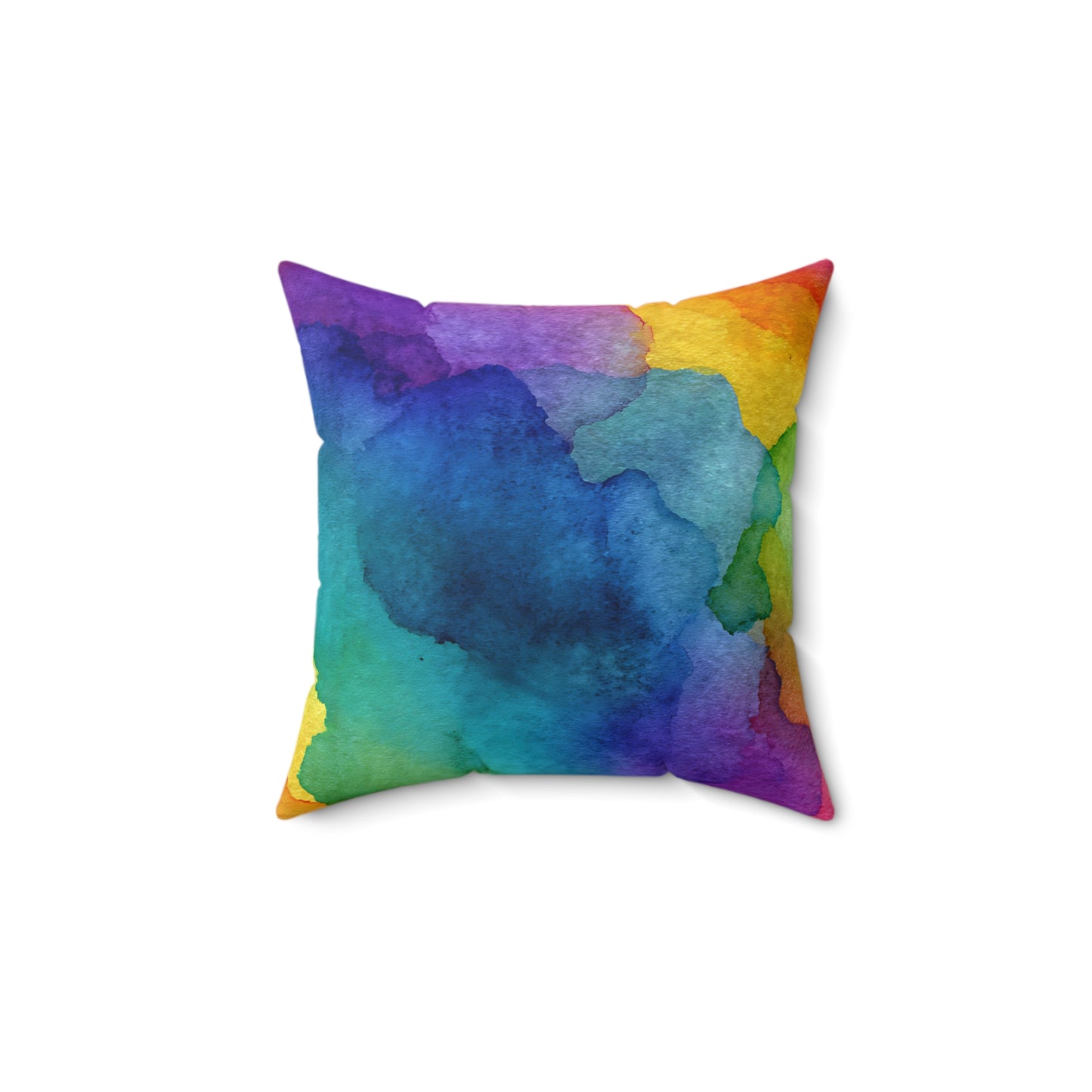 Rainbow Watercolors Throw Pillow